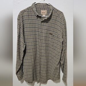 Woolrich Men's Long Sleeve Tartam Plaid Flannel Button Down Cotton Shirt XL B14